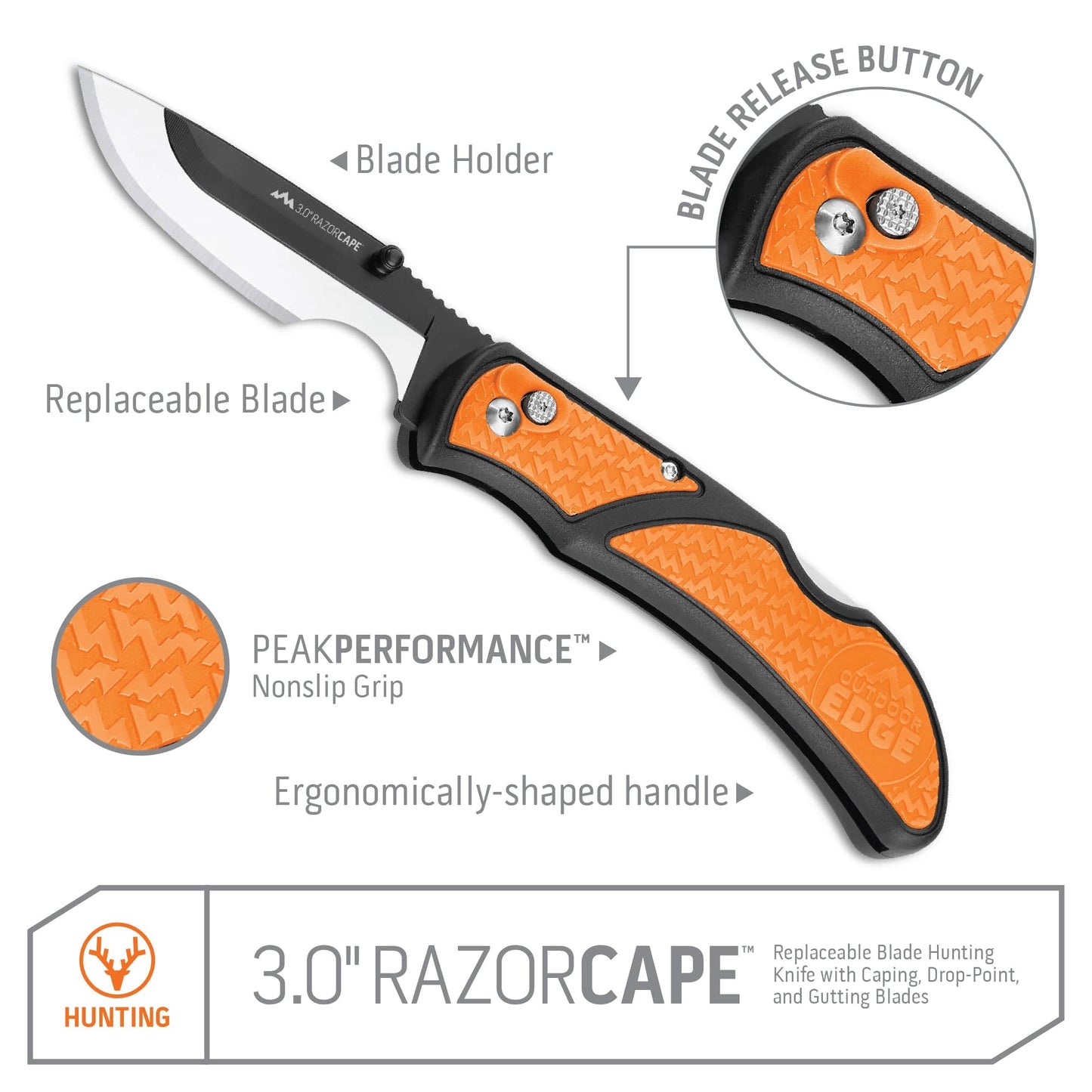 361076 ~ OUTDOOR EDGE 3.0 RAZOR CAPE OR