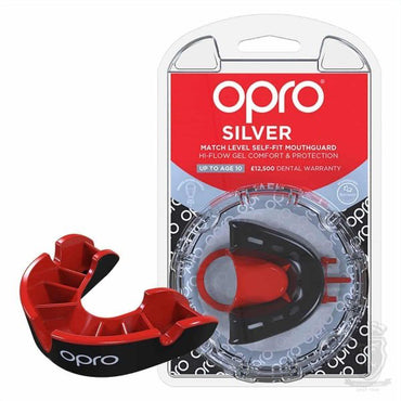 F3411 ~ OPRO SILVER MOUTHGUARD BLACK