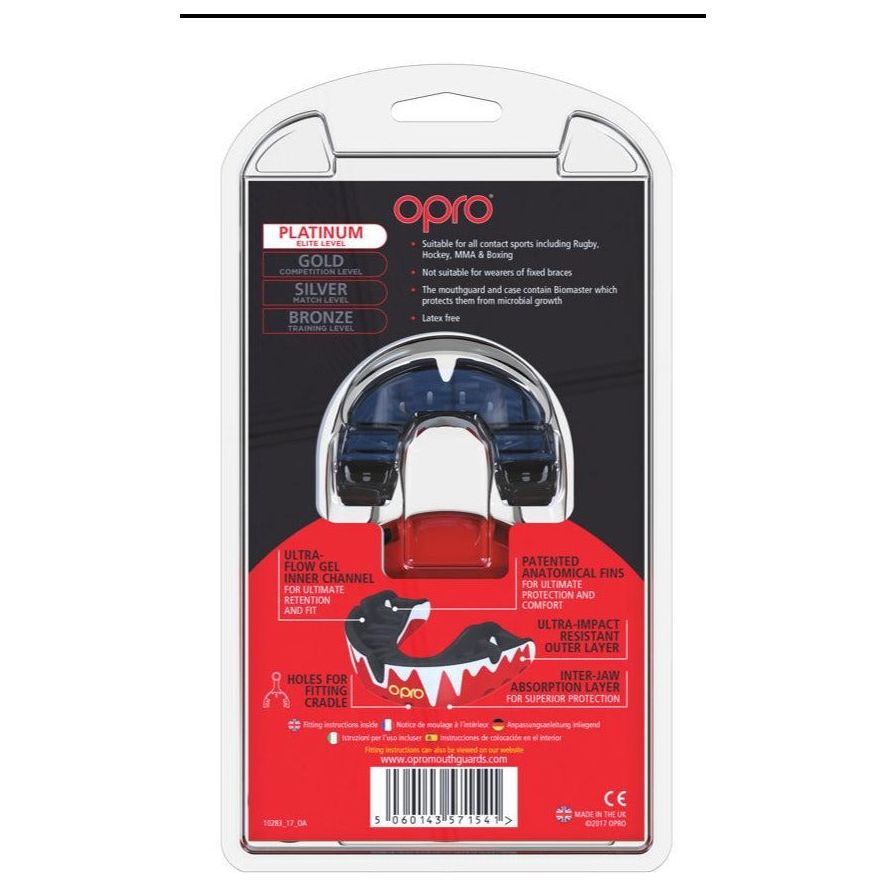 Opro MULTI-ITEM F3301 ~ OPRO PLATINUM MOUTHGUARD New zealand nz vaughan