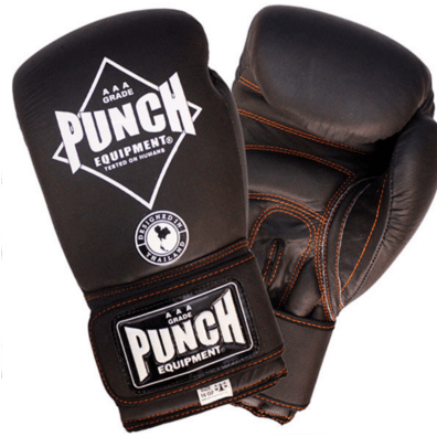 Punch Equipment MULTI-ITEM 902515 ~ BLK DIAM BOX GLOVES BLACK/ORANGE New zealand nz vaughan