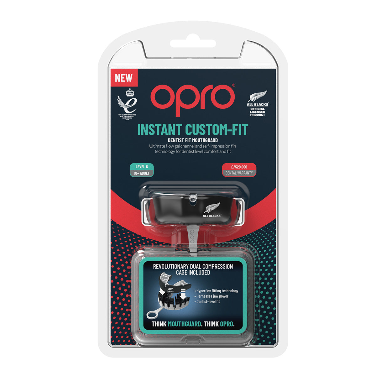 F3309      ~ OPRO CUSTOM-FIT ALL BLACKS
