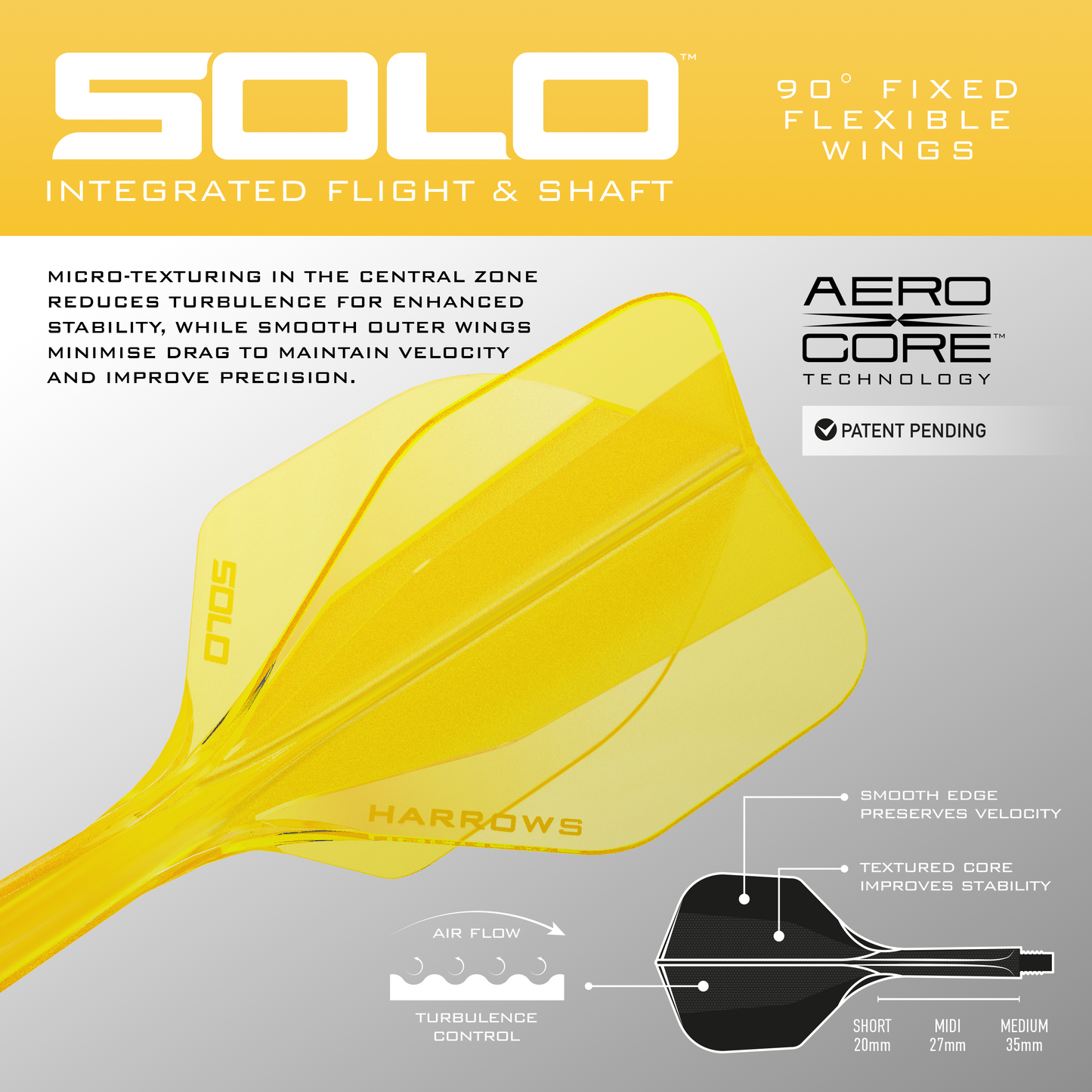 G24004Y    ~ HARROWS SOLO SHFT/FLGT YELLOW