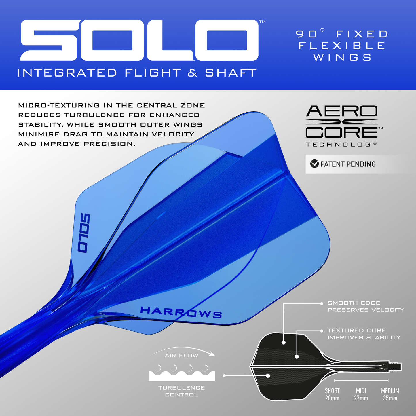 G24004B    ~ HARROWS SOLO SHFT/FLGT BLUE