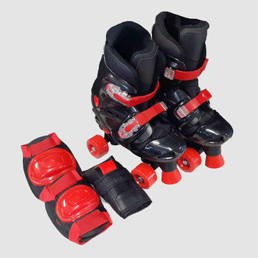 44042      ~ ROLLER SKATES BLK/RED KIDS 5-8