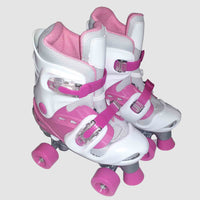 44041      ~ ROLLER SKATES WHT/PNK KIDS 1-4