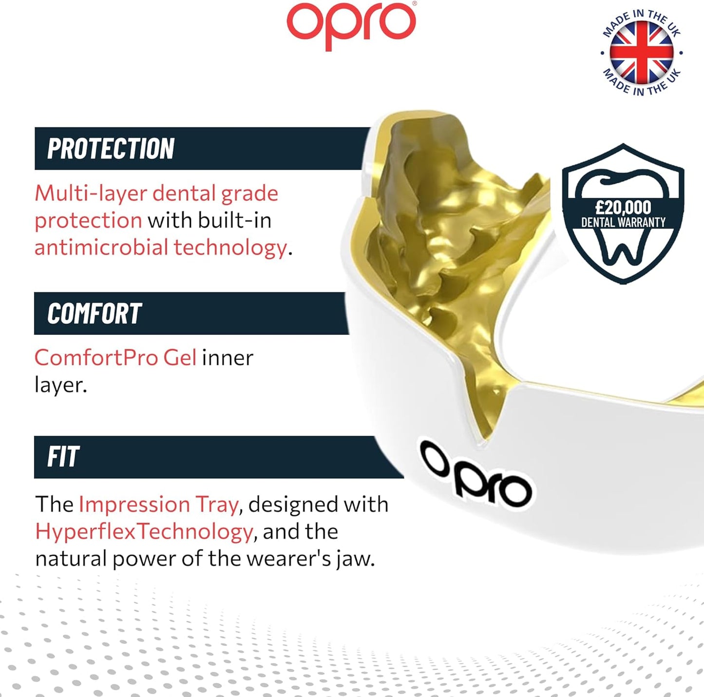 F3309      ~ OPRO CUSTOM-FIT ALL BLACKS