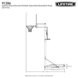 855032     ~ LIFETIME BASKETBALL SYSTEM XL 52"