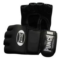 90041     ~ FINGERLESS MITTS LEATHER BLACK