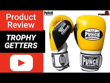90203     ~ TROPHY GETTER BOXING GLOVES BLU/WT