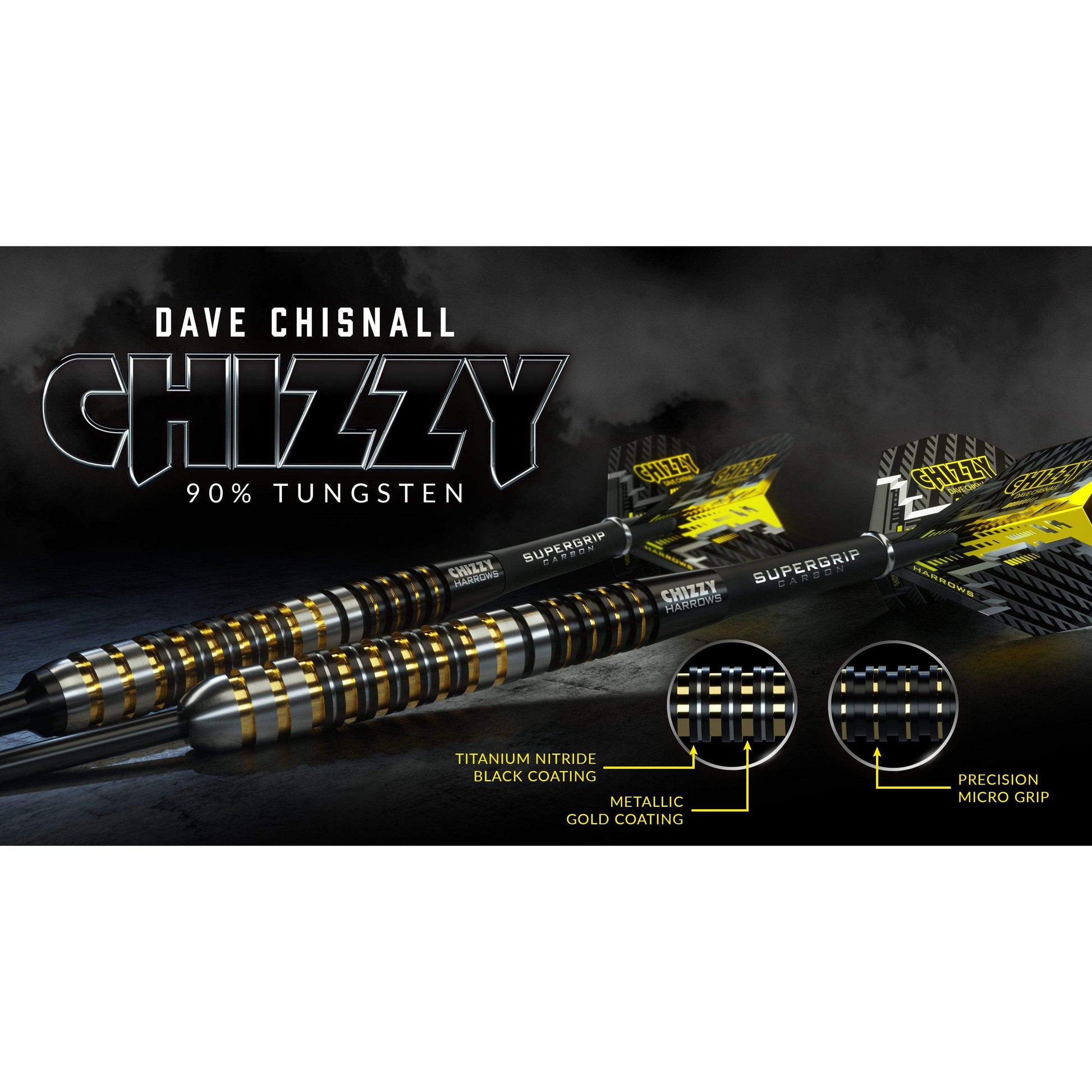 Harrows MULTI-ITEM G1003123   ~ HARROWS CHIZZY 90% DARTS New zealand nz vaughan