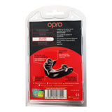 Opro F3411      ~ OPRO NZR SILVER MOUTHGUARD BLK New zealand nz vaughan