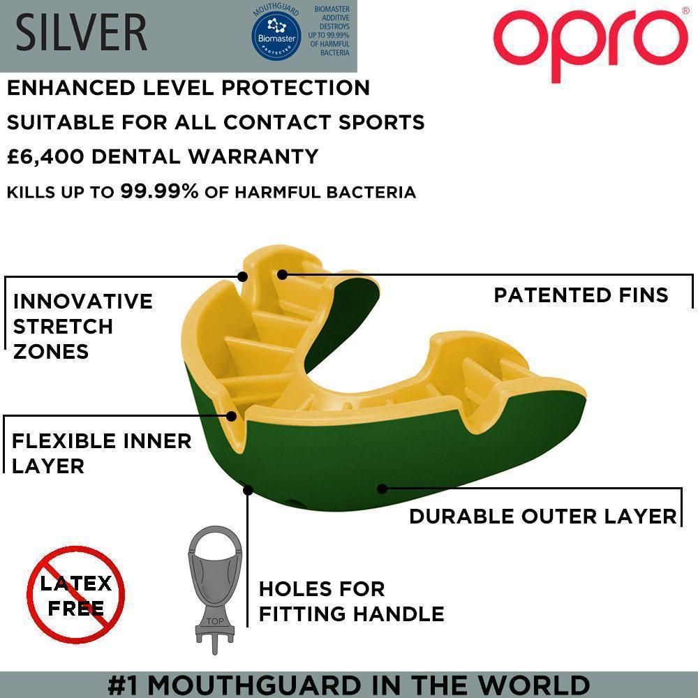 Opro MULTI-ITEM F3424      ~ OPRO SILVER MOUTHGUARD JUNIOR New zealand nz vaughan