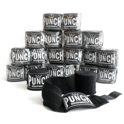 Punch Equipment 90641      ~ HAND WRAPS AAA BLACK BULK New zealand nz vaughan